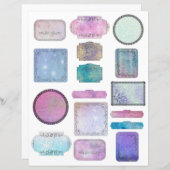 冬の魔法スクラップブックラベル紙 | 季節 (正面/裏面)