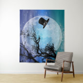 冬の魔法スノーマンズハットフルムーン タペストリー (インサイチュ)