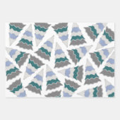 冬の魔法セーターツリーイラストレーション ラッピングペーパーシート (正面3)