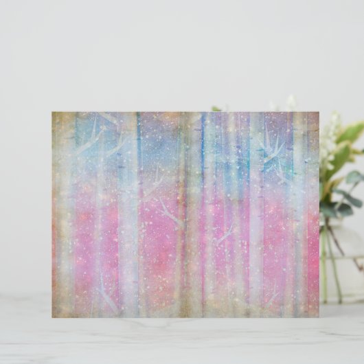 冬の魔法ツリーズスクラップブックページ紙 | エレガント (スタンド正面)