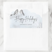 冬の魔法ハッピーホリデイズ 長方形シール (バッグ)