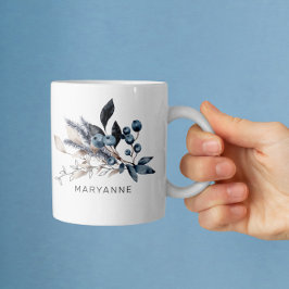 冬の魔法フローラモノグラムコーヒーマグ コーヒーマグカップ