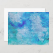 冬の魔法ブルーウォーターカラースクラップブック紙 (正面/裏面)