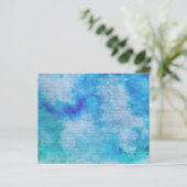 冬の魔法ブルーウォーターカラースクラップブック紙 (スタンド正面)