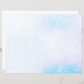 冬の魔法ブルースノースクラップブックページ紙 (正面/裏面)