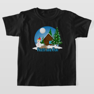 冬の魔法レトロクリスマスデザイン Tシャツ