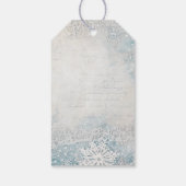 冬の魔法妖精とキツネギフトラベル ギフトタグ (裏面)