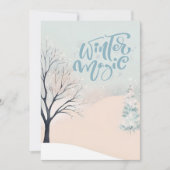 冬の魔法水の色のミニマル企業のクリスマス シーズンカード (正面)