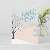 冬の魔法水の色のミニマル企業のクリスマス シーズンカード (スタンド正面)