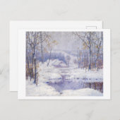 冬の魔法絵を描風景 ポストカード (正面/裏面)
