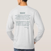 冬の魔法詩のシャツ Tシャツ (裏面)