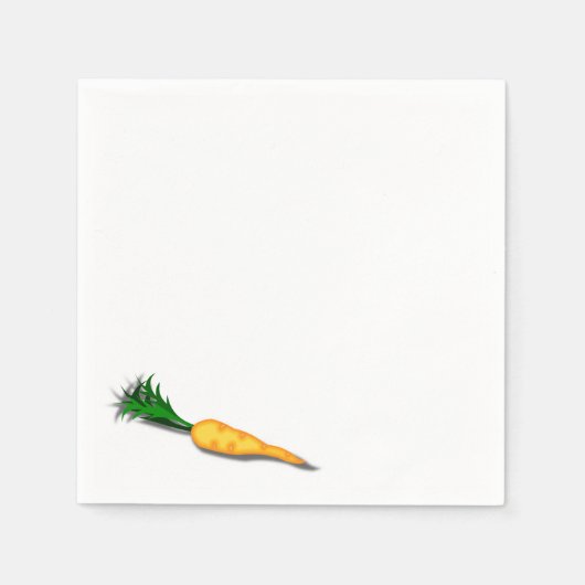 冬の魔法雪だるまのニンジン鼻 スタンダードカクテルナプキン (正面)