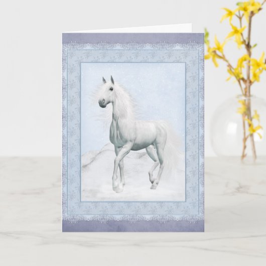 冬の魔法馬の物語 カード (黄色い花)