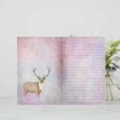 冬の魔法鹿スクラップブックページ紙 | お洒落 (スタンド正面)