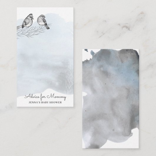 冬の魔法 |ベビーシャワーアドバイスカード エンクロージャーカード (正面/裏面)