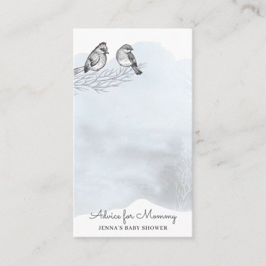 冬の魔法 |ベビーシャワーアドバイスカード エンクロージャーカード (正面)