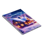 冬の魔法 – 居心地の良いキャビンAt Winter Wonderland ノートブック (右側)