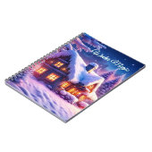 冬の魔法 – 居心地の良いキャビンAt Winter Wonderland ノートブック (左側)