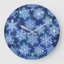 冬の魔法 雪の結晶 深い青空