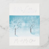 冬の鮮度結婚50周年 箔招待状 (正面)