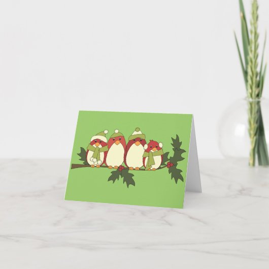 冬の鳥たち シーズンカード (正面)