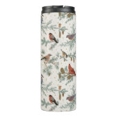 冬の鳥と松の枝模様 タンブラー (裏面)