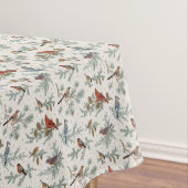 冬の鳥と松の枝模様 テーブルクロス (インサイチュ)