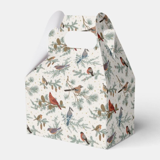 冬の鳥と松の枝模様 フェイバーボックス (裏面サイド)