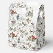 冬の鳥と松の枝模様 フェイバーボックス (オープン)