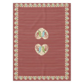 冬の鳥と果実が大好き52インチx 70インチ テーブルクロス (正面)