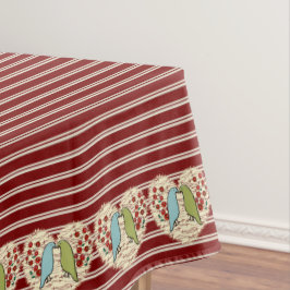 冬の鳥と果実が大好き52インチx 70インチ テーブルクロス