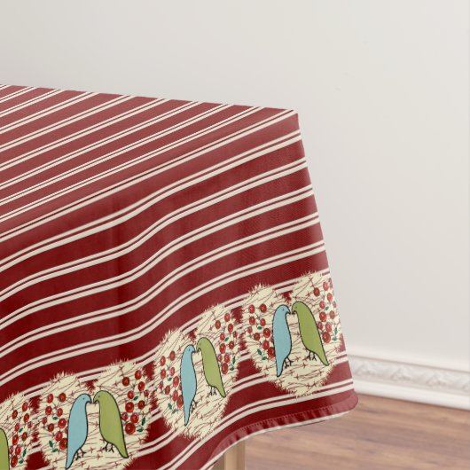 冬の鳥と果実が大好き52インチx 70インチ テーブルクロス (インサイチュ)