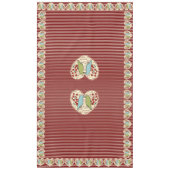 冬の鳥と果実が大好き60インチx 104インチ テーブルクロス (正面)