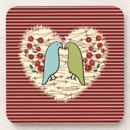 冬の鳥と果実が大好き コースター