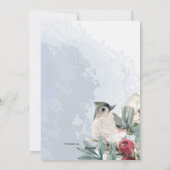 冬の鳥のホリデーパーティー招待状 シーズンカード (裏面)