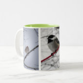 冬の鳥のマグカップ ツートーンマグカップ (正面左)