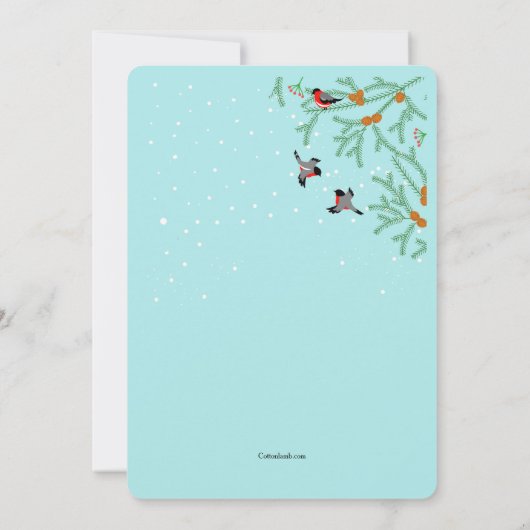 冬の鳥の招待状 招待状 (裏面)