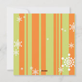 冬の鳥の新生児女の子の写真の誕生発表 シーズンカード (裏面)