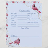 冬の鳥の赤ちゃんシャワー予測とアドバイス (正面/裏面)