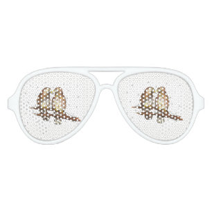 冬の鳥をバードウォッチングのクリスマス雪 アビエーターサングラス