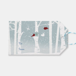 冬の鳥を愛する ギフトタグ