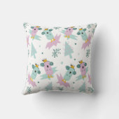 冬の鳥クリスマスツリーアイスバーグドードル クッション (裏面)