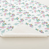 冬の鳥クリスマスツリーアイスバーグドードル シェルパブランケット (3/4)