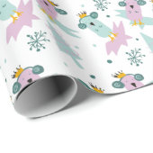 冬の鳥クリスマスツリーアイスバーグドードル ラッピングペーパー (ロールコーナー)