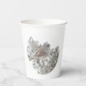 冬の鳥紙杯 紙コップ (裏面)