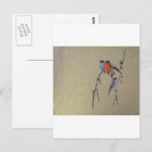 冬の鳥金ゴールド ポストカード (正面/裏面)