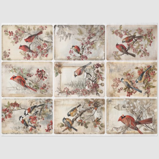 冬の鳥9 薄葉紙 (正面)