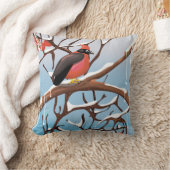 冬の鳥 クッション (ブランケット)