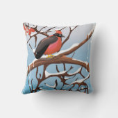 冬の鳥 クッション (裏面)