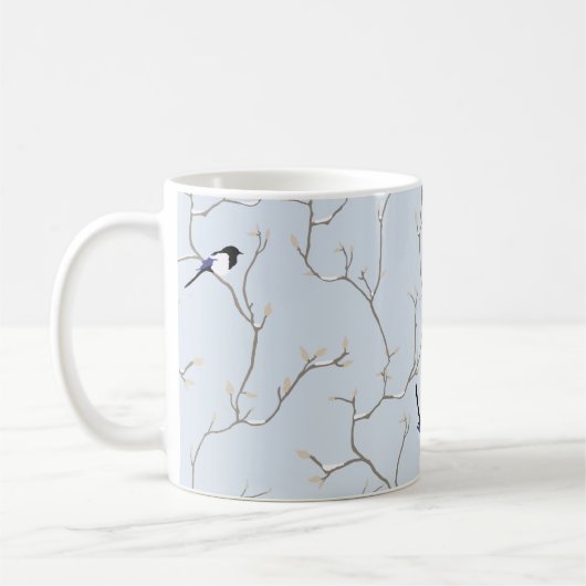 冬の鳥 コーヒーマグカップ (左)